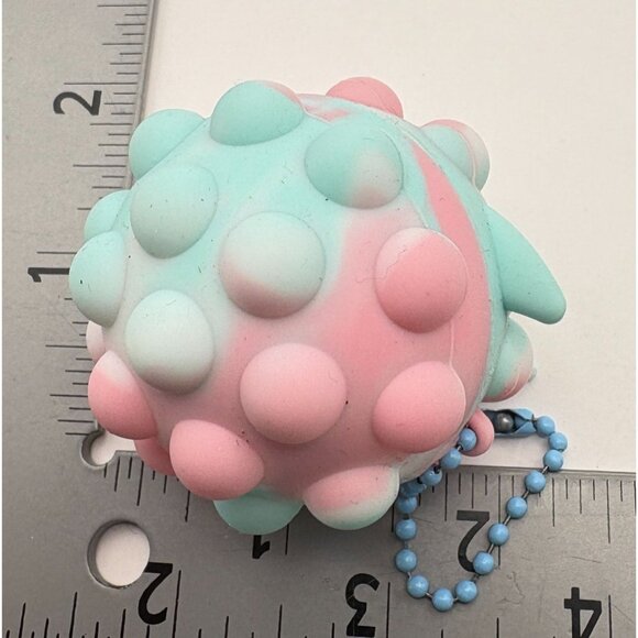 Baby Unicorn Squish Ball Keychain Fidget Toy Pink Blue Stress Relief Ball - Picture 3 of 6